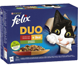Felix Fantastic DUO Kapseln für Katzen, Auswahl in Gelee mit Gemüse 12× 85 g