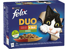 Felix Fantastic DUO Kapseln für Katzen, Auswahl in Gelee mit Gemüse 12× 85 g