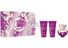 Versace Dylan Purple Pour Femme parfémovaná voda 50 ml + tělové mléko 50 ml + sprchový gel 50 ml, dárková sada pro ženy