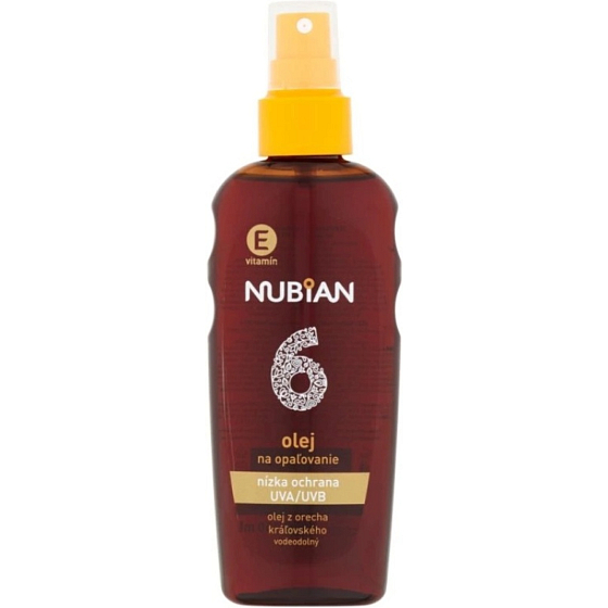 NUBIAN Sonnenöl SPF 6 mit Beta-Carotin im Spray, 200 ml