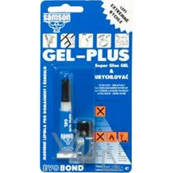 Samson Super Glue Gel- und Beschleunigerset zum Kleben von 3 g, 3 ml