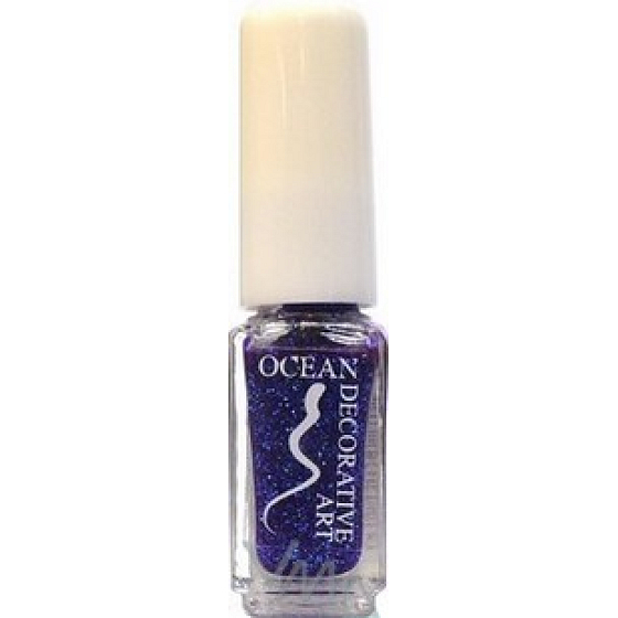 Ocean Decorative Art dekorieren Nagellack Schatten 06 blau-violetten Glitzer 5 ml