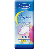 Oasis Super Plus Night Wings Damenbinden, 10 Stück
