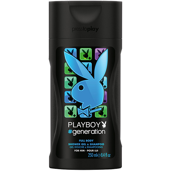 Playboy Generation für Ihn 2in1 Duschgel und Shampoo für Männer 250 ml
