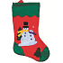 Weihnachtsmann / Weihnachtsmann Weihnachtsstrumpf mit Schneemannmotiv 43 cm 1 Stück