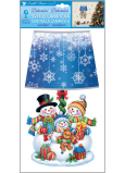 Selbstklebende Wandleuchte leuchtende LED-Schneemänner 31 cm