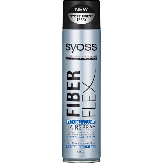 Syoss Fiberflex Flexible Volume extra starkes Fixierungs-Haarspray 300 ml