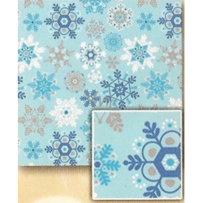 Nekupto Geschenkpapier 70 x 200 cm Weihnachten Hellblau, Schneeflocken