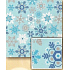 Nekupto Geschenkpapier 70 x 200 cm Weihnachten Hellblau, Schneeflocken
