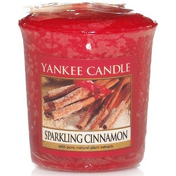 Yankee Candle Sparkling Cinnamon - Glitzernde Zimt-Duftkerze 49 g