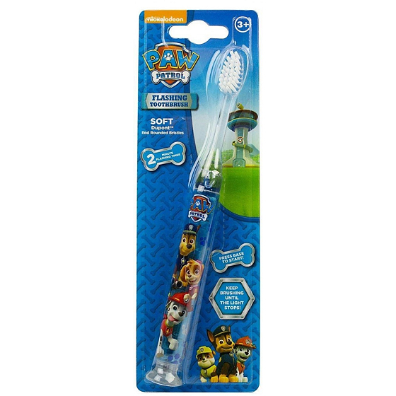 Paw Patrol Paw Patrol Blinkende Zahnbürste mit Timer für Kinder, 60 Sekunden blinkend, ab 3 Jahren