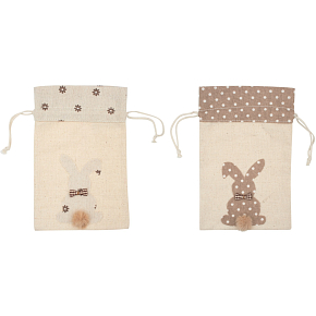 Leinentasche mit Hase 20 x 30 cm 1 Stück
