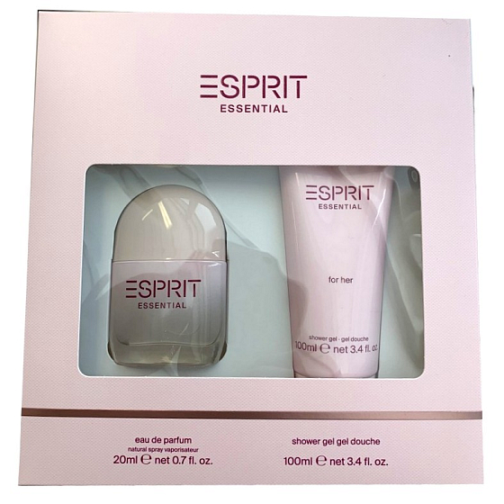 Esprit Essential Eau de Parfum für Frauen 20 ml + Duschgel 100 ml, Geschenkset für Frauen