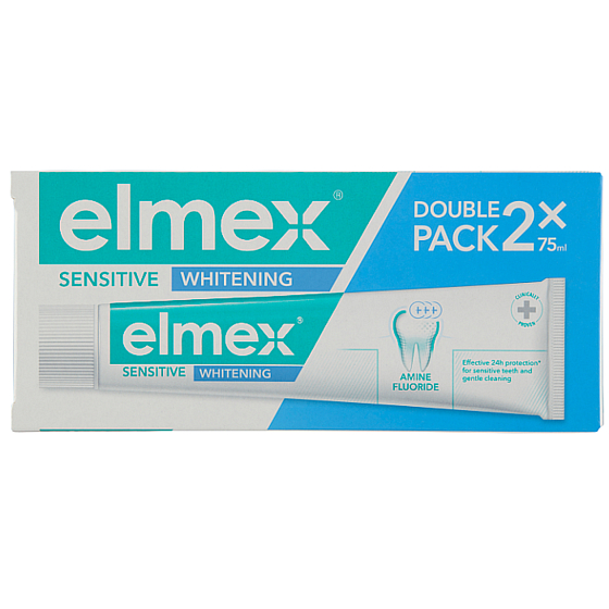 Elmex Sensitive Whitening Zahnpasta mit Whitening-Effekt 2 x 75 ml