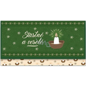 Nekupto Weihnachtsgeld Umschlag Weihnachtswunsch Kerze in einer Nuss 116 x 220 mm