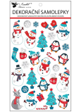 Pop up Weihnachtsaufkleber Pinguine 14,5 x 25 cm