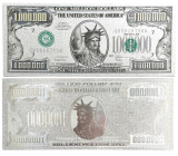 Talisman versilberte Dollarnote 1 000 000 USD