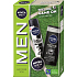 Nivea Men Feeling Game On Creme 30 ml + Active Clean Duschgel 250 ml + Invisible Black & White Antitranspirant Deodorant Spray 150 ml, Kosmetikset für Männer