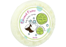 Bomb Cosmetics Coconut Creme - Kokosnusscreme natürlicher Duschmassageschwamm mit Duft 200 g