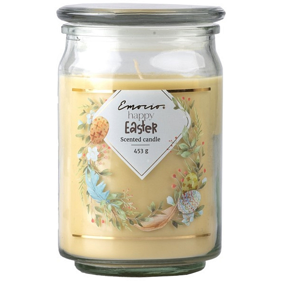 Emocio Happy Easter Duftkerze Glas mit Glasdeckel 453 g 93 x 142 mm