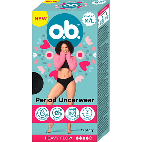 O.B. Menstruationsunterhosen, Größe M/L, 1 Stück