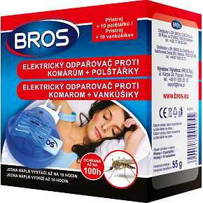 Bros elektrischer Insektenschutzverdampfer + 10 Nachfüllkissen