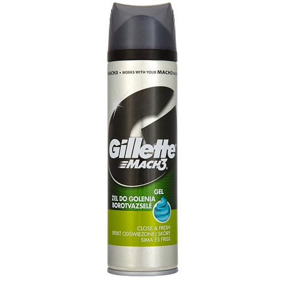 Gillette Mach3 Close & Fresh Rasiergel für Männer 200 ml