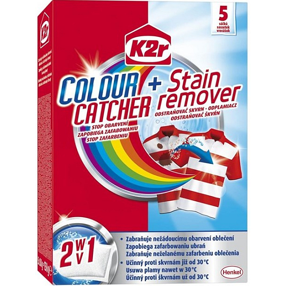 K2r Color Catcher + Fleckenentferner Beenden Sie die Fleckenbildung + 5 Fleckenentferner