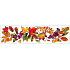 Fensterfolie ohne Klebestreifen mit Herbstlaub 59 x 15cm Nr.2