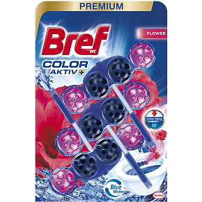 Bref Blue Aktive Fresh Flower, WC kuličky, 3 × 50 g Bref Blue Aktive Fresh Flower, WC kuličky, 3 × 50 g