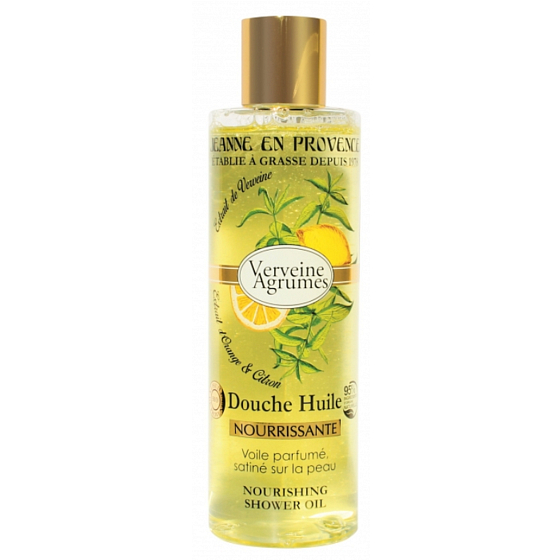 Jeanne en Provence Verveine Agrumes - Verbena und Zitrusfrüchte pflegendes Duschöl 250 ml