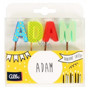Albi Kuchen Kerzen Name - Adam, 2,5 cm