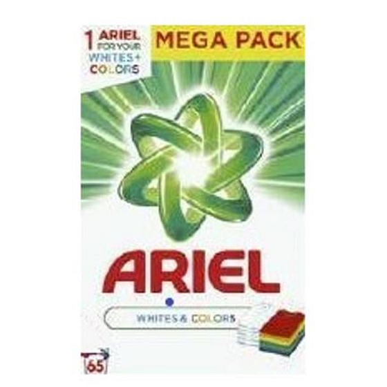 Ariel Whites + Colors Pulver für farbiges und weißes Waschpulver 65 Dosen 4,875 kg