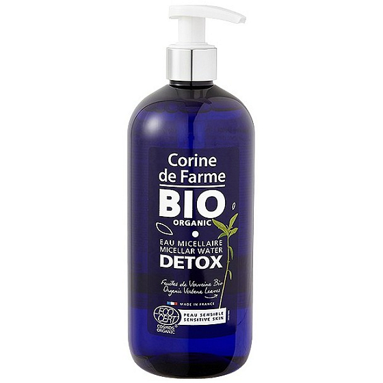 Corine de Farme Bio Organisches Detox Verbena Mizellenreinigungswasser für empfindliche Haut Spender 500 ml