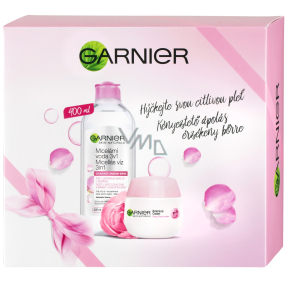 Garnier Skin Rose Sensitive 3 in 1 Mizellenwasser für empfindliche Haut 400 ml + Botanische 24-Stunden-Feuchtigkeitscreme für trockene und empfindliche Haut 50 ml, kosmetisches Set