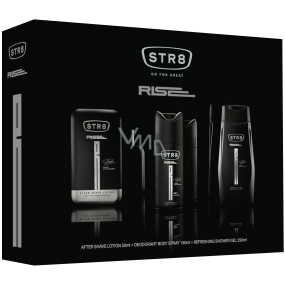 Str8 Rise Aftershave 50 ml + Deodorant Spray 150 ml + Duschgel 250 ml, Kosmetikset