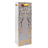 Ditipo Geschenk Papiertüte für Glitzerflasche 12 x 35 x 9 cm Silber, Weinflasche