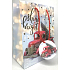 Degen Geschenk Papiertüte 18 x 22,5 x 9,7 cm Weihnachtsroter LKW mit Baum 001 LUX Medium