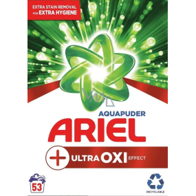 Ariel Aquapuder Ultra Oxi Effekt Waschpulver für weiße, farbige und schwarze Wäsche 53 Dosen von 3.975 kg