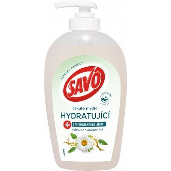 Savo Kamille & Jojobaöl feuchtigkeitsspendende Flüssigseife mit antibakterieller Komponente 250 ml Spender