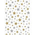 Ditipo Geschenkpapier 70 x 500 cm Weißgold und silberne Sterne