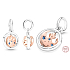 Charms Sterling Silber 925 Marvel Star War Rebel Alliance mit Symbol, drehbarer Armbandanhänger