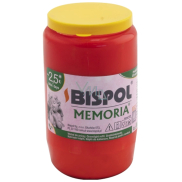 Bispol Memoria W03 hřbitovní svíčka olejová červená 9,5 x 5,5 cm 155 g 2,5 dne