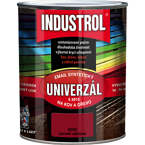 Industrol S2013 universell glänzende Oberfarbe für Metall und Holz, 8300 Kirschrot, 600 ml