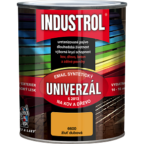 Industrol S2013 Universallack glänzend für Metall und Holz, 6600 Eichen-Gelb, 600 ml