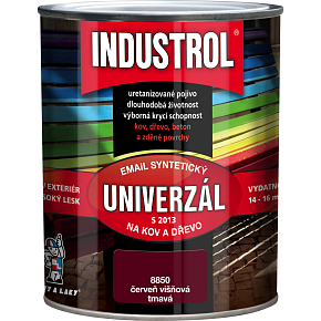 Industrol S2013 universal glänzend Deckfarbe für Metall und Holz, 8850 dunkel kirschrot, 750 ml