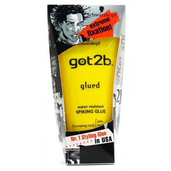 Got2b geklebtes wasserfestes Gel - Kleber Tvrďák Haargel Beton 6 150 ml