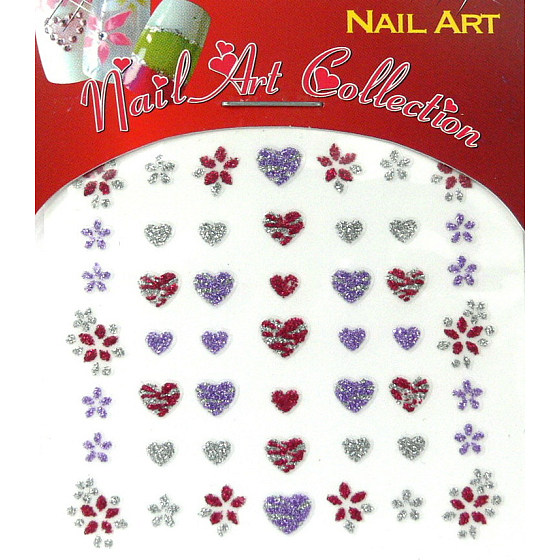 Absolute Cosmetics Nail Art selbstklebende Nagelaufkleber GNS 25 1 Blatt