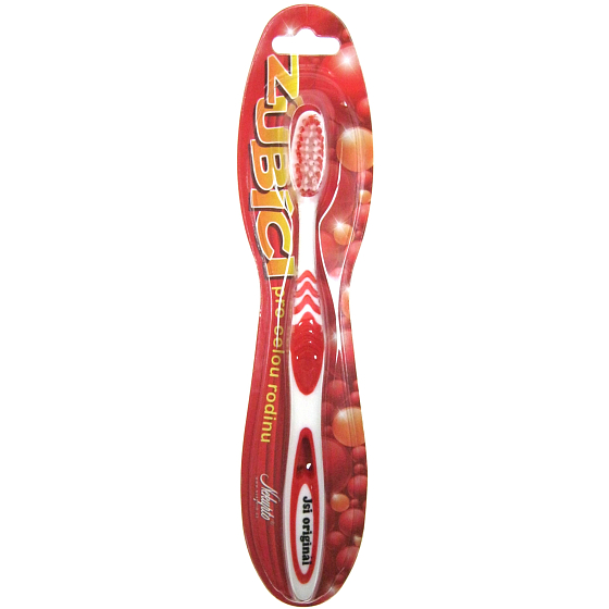 Nekupto Zubíci weiche Zahnbürste mit der Aufschrift Sie sind original rot 1 Stück
