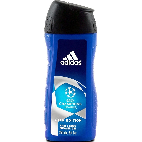 Adidas UEFA Champions League Star Edition 2in1 Duschgel und Shampoo für Männer 250 ml